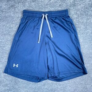 Under Armour Shorts‎ Mens S Navy Running Performance Stretch Heatgear #AB459